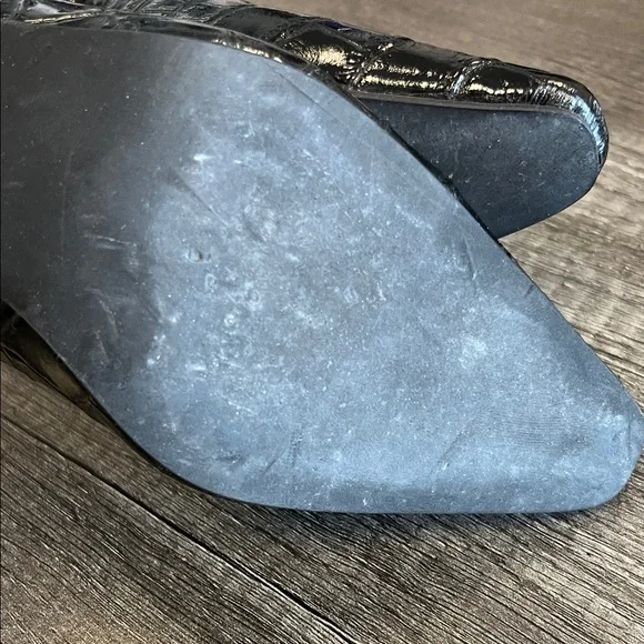 Jeffrey Campbell Black Croc-Patterned Heels - Picture 4 of 4